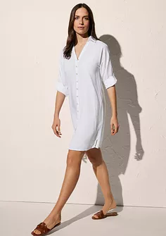 Платье-рубашка белого цвета Ysabel Mora