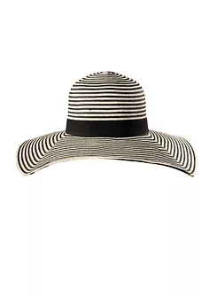 Шляпа с широкими полями в полоску